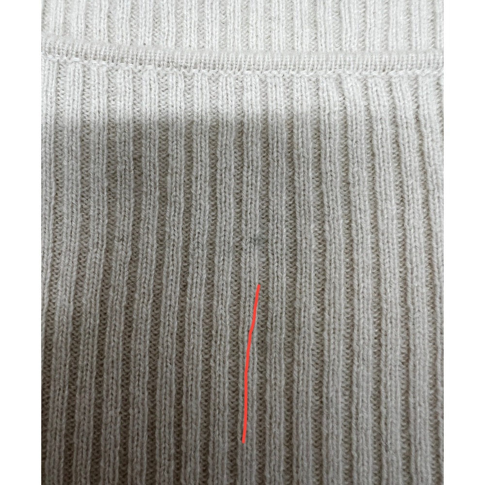 Reformation Cashmere Blend Sweater Womens Medium Cream Good Ribbed Cut Out - Picture 7 of 8